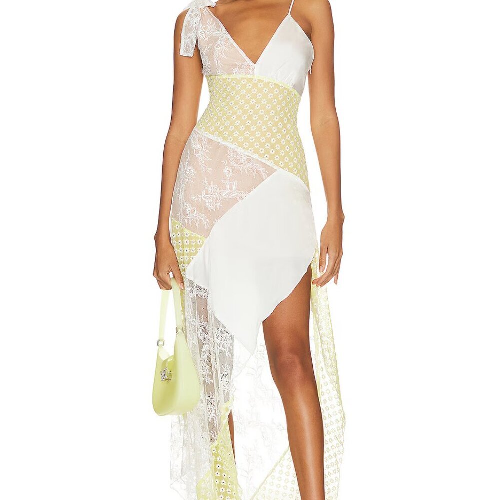 Janis Maxi Dress MAJORELLE | Ivory & Pale Yellow